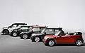 Die MINI Familie. MINI, MINI Clubman, MINI Cabrio, MINI Countryman und MINI John Cooper Works